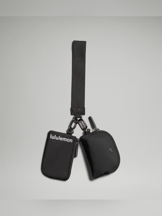 lululemon athletica Accessories - lululemon Black Double Pouch Wrist Strap Keyring